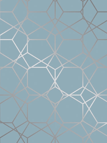 Cadeaupapier Metallic diamond greyblue metallic 70cm x 200meter