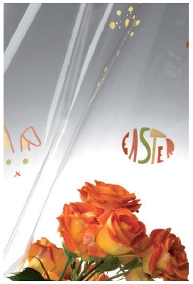 Cadeaufolie Transparant Easter 50cm x 200meter