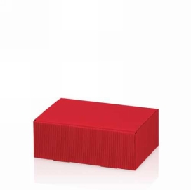Kadodoos Colour Rib Rood 22x15x7.5cm 25stuks