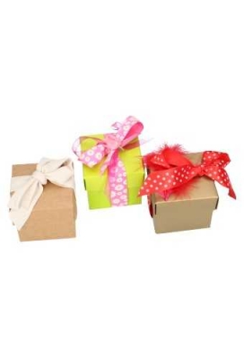 Kubus Kadodoosjes & Deksel Mat Goud KrabBon 8x8x7.5cm 250gr 25stuks