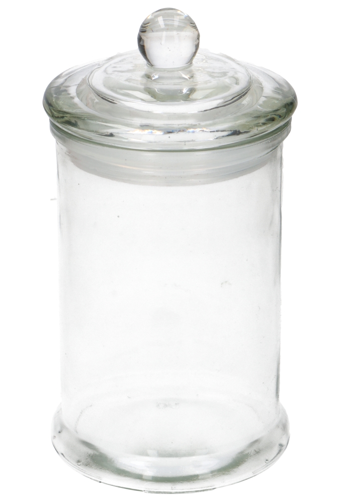 Glazen Potje Rond Met Glazen Deksel 7.5x12cm 6stuks