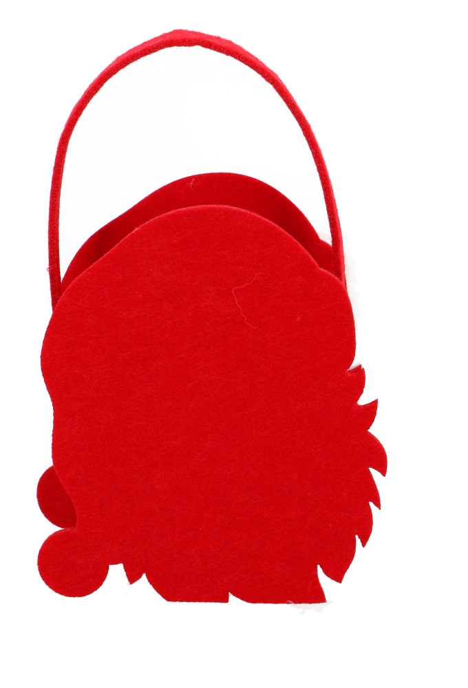 Geschenktasje Vilt Kerstman 16x8x24cm 1stuks