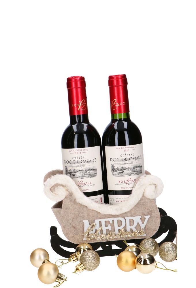 Geschenkmandje Slee Merry Christmas Vilt 19x8.5x13cm 1 stuks