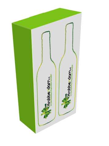 Wijndoos Bedrukt in max 4 kleuren 2 Flessen 15.2x7.6x30.5cm