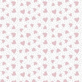 Geschenkpapier Coated Hearts 50cm x 100meter