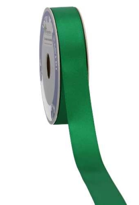 Satijn Dubbel Lint 25mm x 50 meter Middel Groen