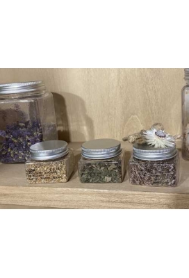 Plastic Potje Met Zilveren Schroefdeksel 5.5x5.2x4cm inhoud 60ml 12st