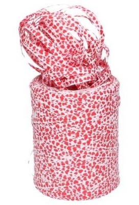 Raffia Linten Trend Rood Hearts 5mm x 200 meter