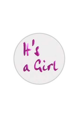 Etiketten Baby It's a Girl Roze 4cm 500stuks