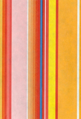 Geschenkpapier Kraft Wit Colorfull stripes Eco 30cm x 200meter