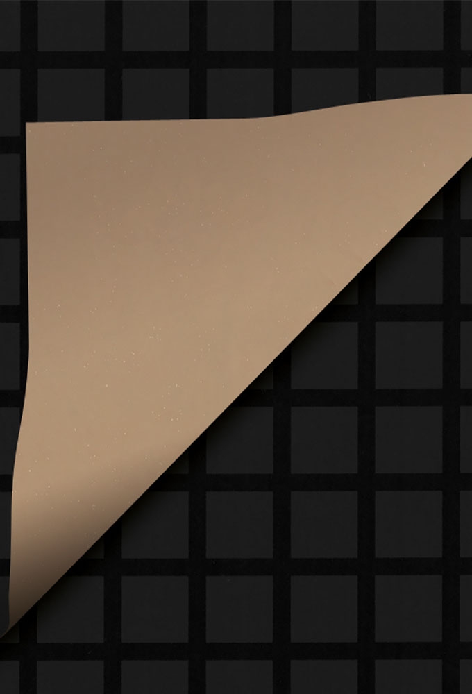 Geschenkpapier Coated Dubbelzijdig Blocks black DS 30cm x 200meter