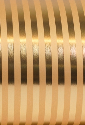 Geschenkpapier Stripes gold Metallised 30cm x 100meter