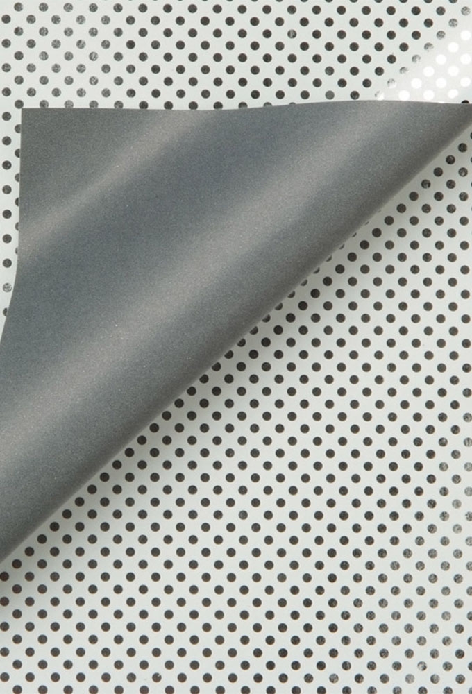 Geschenkpapier Metallised Silver dots 30cm x 100meter