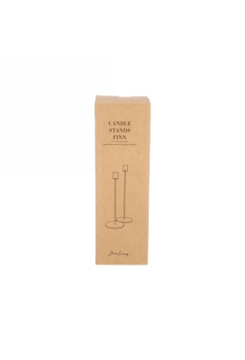 Jens Living Kandelaar Finn Zwart set van 2stuks 8x8x30cm 1stuks