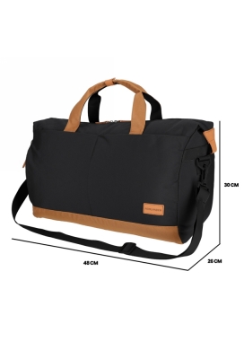 Norlander Weekendtas Austin Zwart 48x26x30cm 1stuks