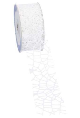 Cadeaulint Oceaan Weblint Wit 40mm x 10 meter