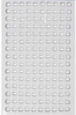 Kado Sticker Witte Parel 8mm 150stuks