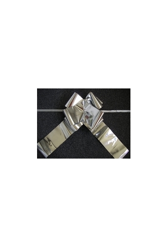 Autostrikken Groot Milaan Metallic Zilver d36x36+24cm