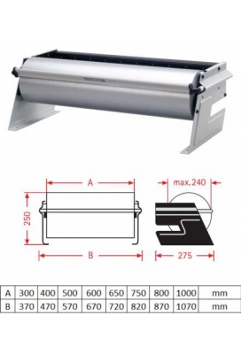 Papierrolhouder Staand Inbouw Fabriano & Kartelmes 30cm breed