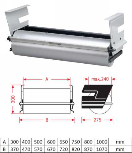 Papierrolhouder Ondertafel Inbouw Fabriano & Kartelmes 75cm breed