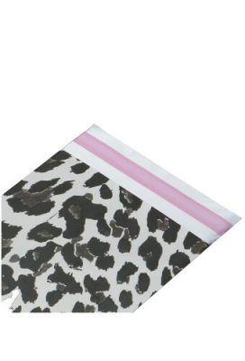 Kadozakjes Folie Mita Luipaard Zwart & Plakstrip 15x23.5+3cm 100stuks