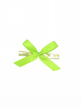 Strikje Satijn Groen Met Clip 4.5x4.5cm 300stuks
