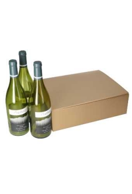 Luxe Wijndozen Ferro Goud voor 3 fles 34x27x9.5cm 30stuks