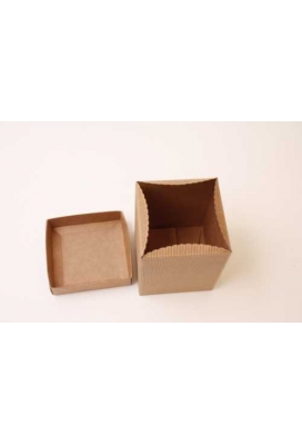 Kadodoos Dozza Met Deksel Naturel 431gram 10x10x12cm 10stuks
