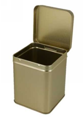 Blikken Goud Design Square large 200gram 8.8x8.8x11.3cm 12stuks