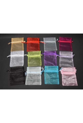 Organza zakjes Appelgroen Klein 9x12.5cm 10stuks