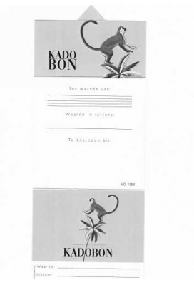 Kadobon Oloha & Monkey + Envelop 12x12cm 12stuks