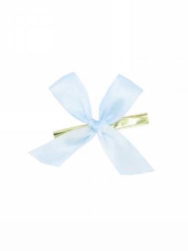 Strikje Satijn Blauw Met Clip 6x6cm 250stuks