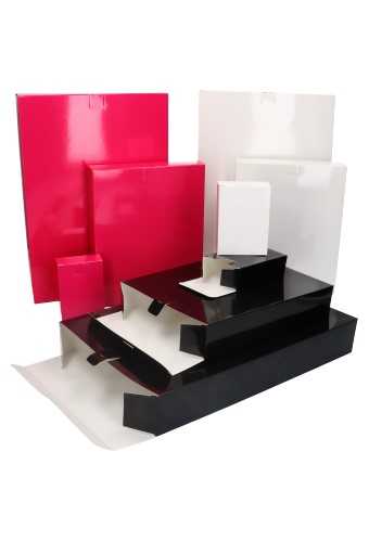 2 HALEN & 1 BETALEN Kadodozen Sluitklepje Fuchsia Glans 26x6x37cm 10st