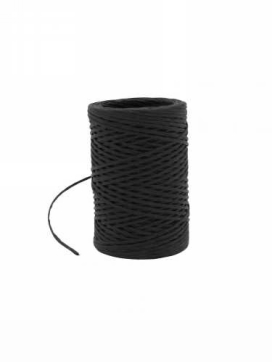 Papierkoord Met IJzerdraad Zwart 2mm x 50meter