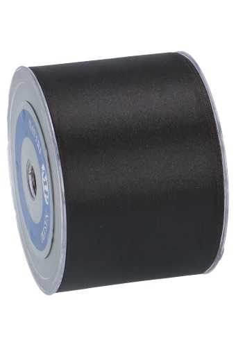 Satijn Lint Zwart Extra Breed 70mm x 25 meter