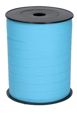 Paperlook Krullint Licht Blauw 10mm x 250 meter
