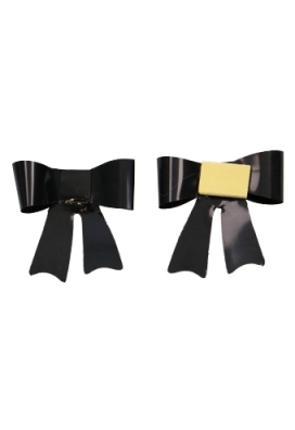 Decoplakker Vlinderstrikje Zwart met plakker 4 cm 50stuks