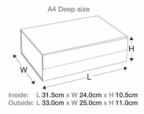 Luxueuze Magneetdozen Diamond & Satijn Navy 31.5x23.5x10.5cm 12st