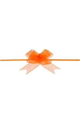 2 HALEN & 1 BETALEN Mini Trek Strikken Organza Oranje 15mm r45mm 10st