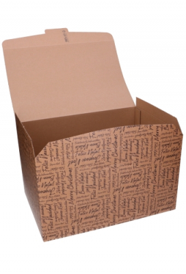Geschenkdoos Zalig Kerstfeest Kraft & Klep 39x27x23.5cm 20stuks