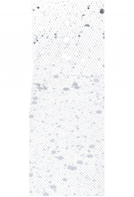 Tule Lint Zilver Dots Metallic 40mm x 50 meter