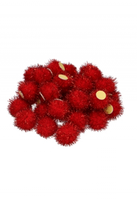 Pombows 25mm Rood met plakker 100stuks