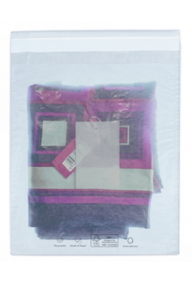 Zijdevloei - Vloeipapier Witte Zakjes 20x25x4cm Met Plakstrip 250stuks