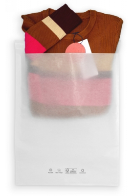 Zijdevloei - Vloeipapier Witte Zakjes 20x25x4cm Met Plakstrip 250stuks