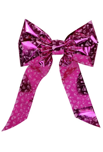 Decoratie strik Livorno Girl Verjaardag Metallic Pink 70x50+60cm