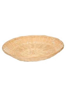 Schaal bamboe rond 40cm laag 20stuks