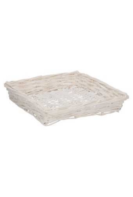 Rietenmanden Rechthoekig laag wit 35x30x6cm 10stuks