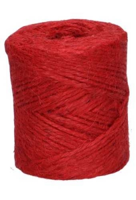 Koord Lint Jute Rood 2mm x 70 meter