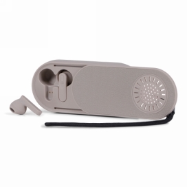 Brainz 2 in 1 Earbuds & Speaker Taupe 11x5x2.5cm 1stuks