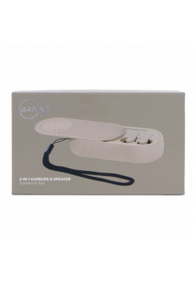 Brainz 2 in 1 Earbuds & Speaker Taupe 11x5x2.5cm 1stuks